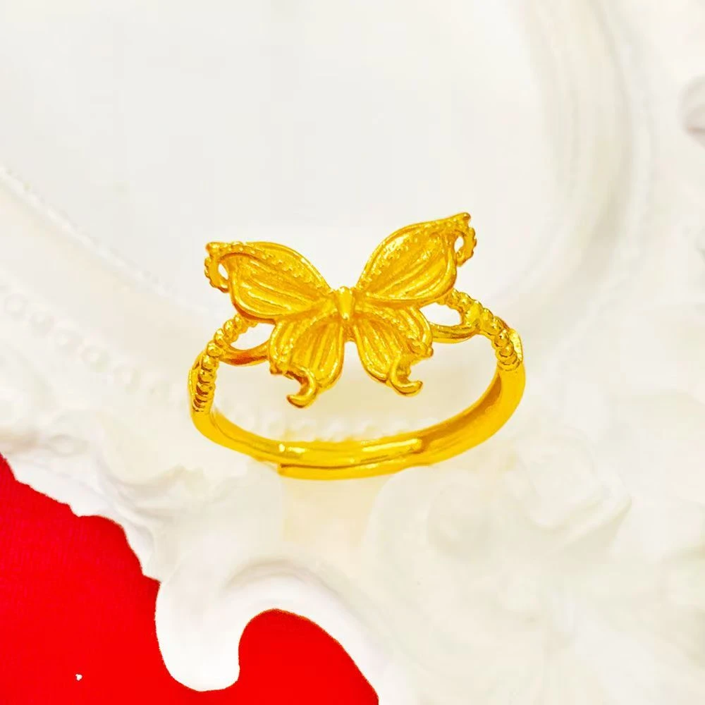 合金戒指 2025新款【蝴蝶花戒】女士时尚可爱甜美精致