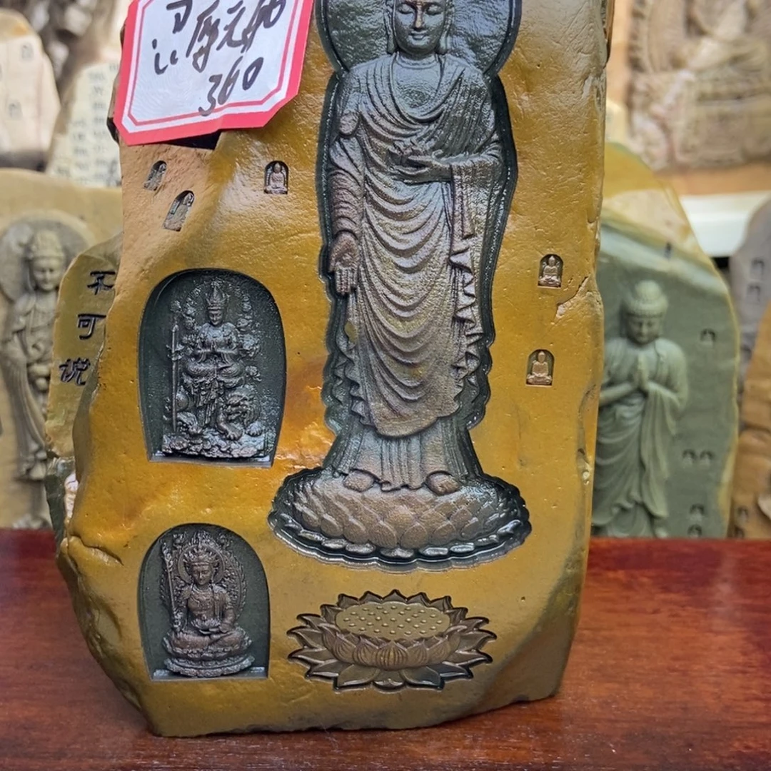 石材戈壁石雕刻摆件，