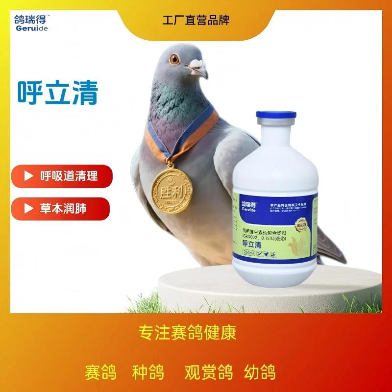 呼立清：鸽子呼吸道清理草本清肺伸脖子喘咳嗽黏液