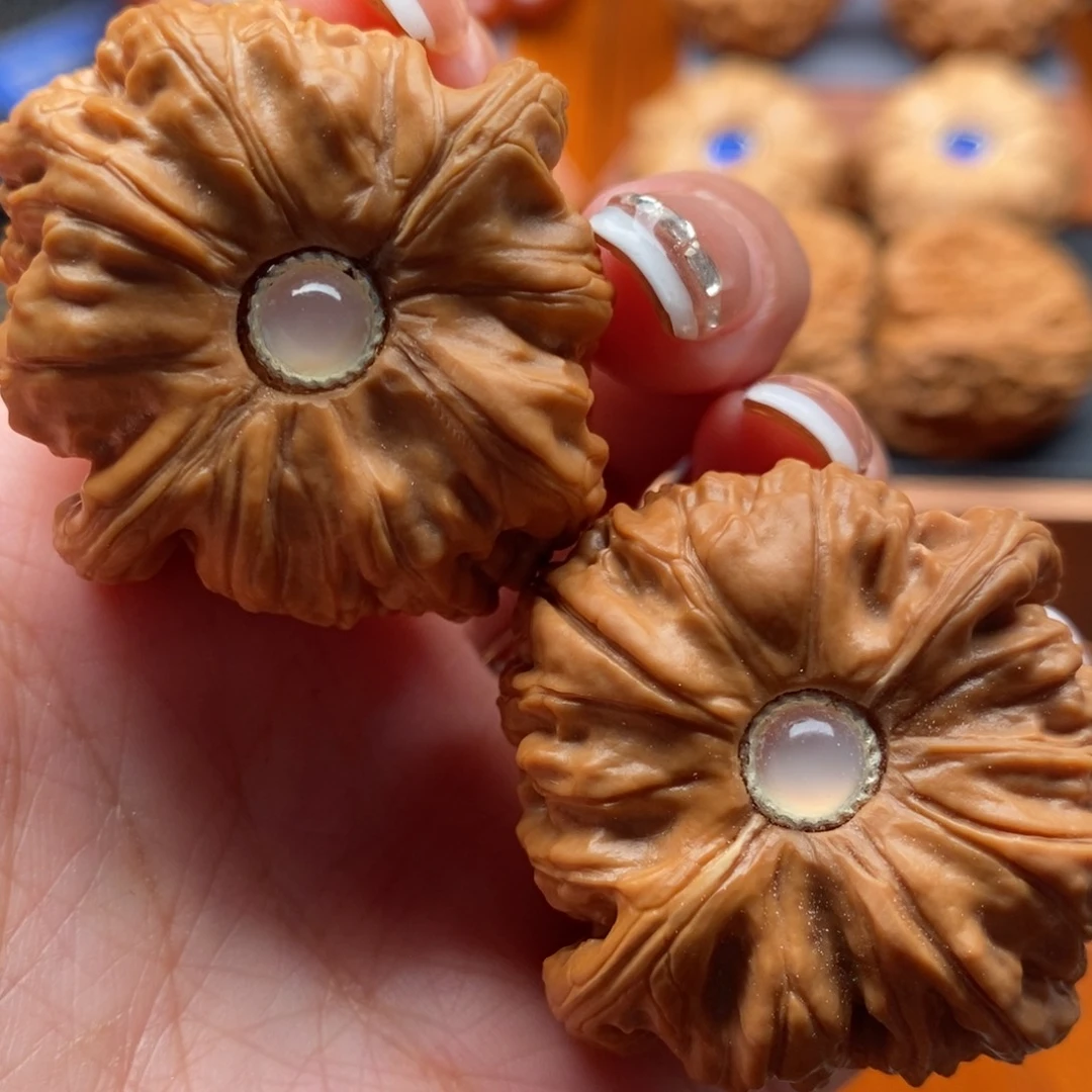 把件文玩核桃40尺白狮子