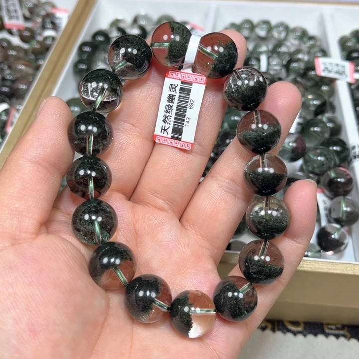 绿幽灵手串未镶嵌水晶
