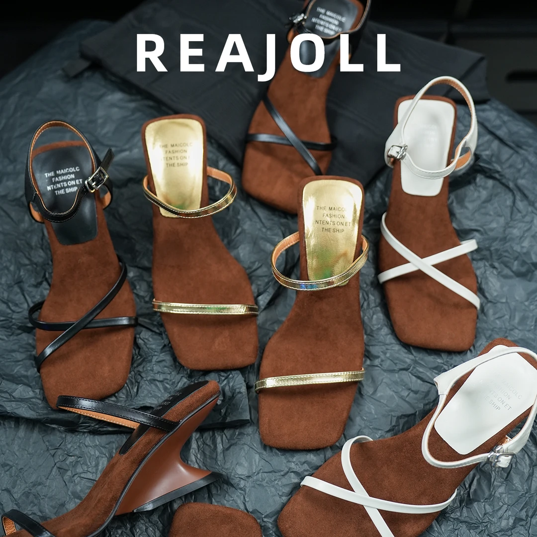 【跟高7cm】法式极简风新款高跟一字带设计感拖鞋时装凉鞋女