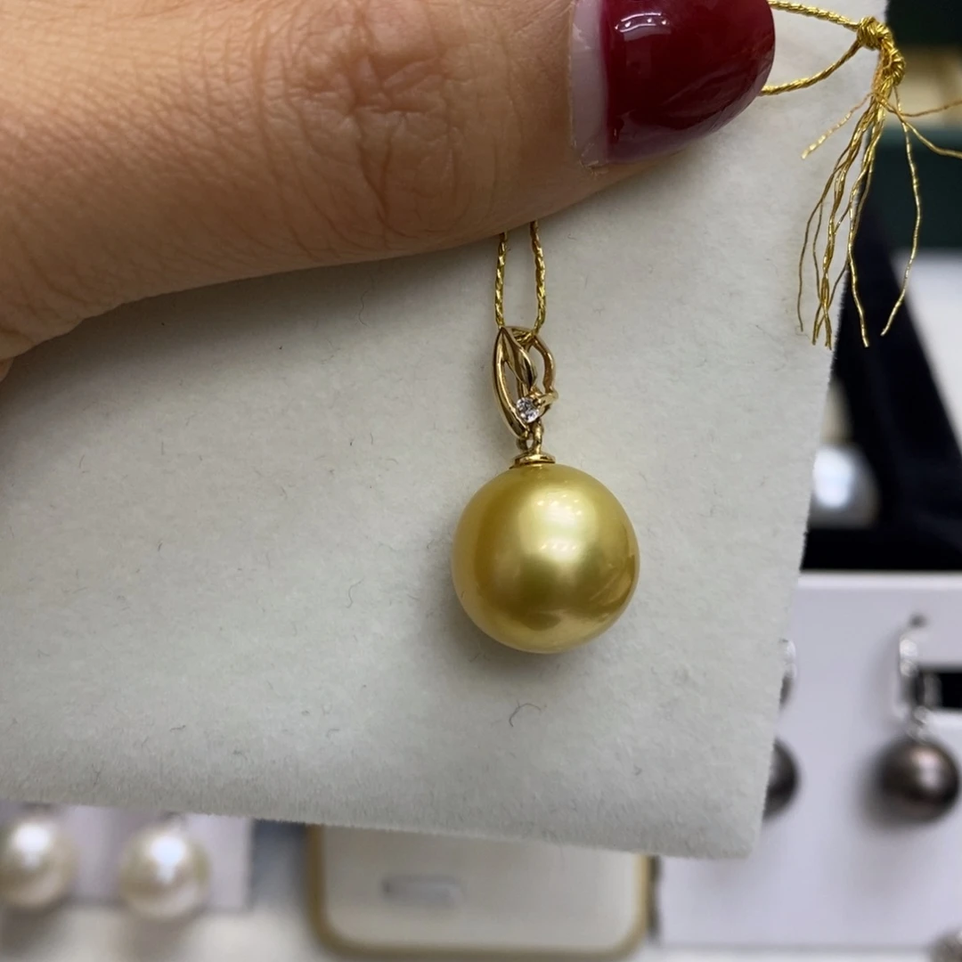 海水珍珠吊坠(不含链)14K金镶嵌