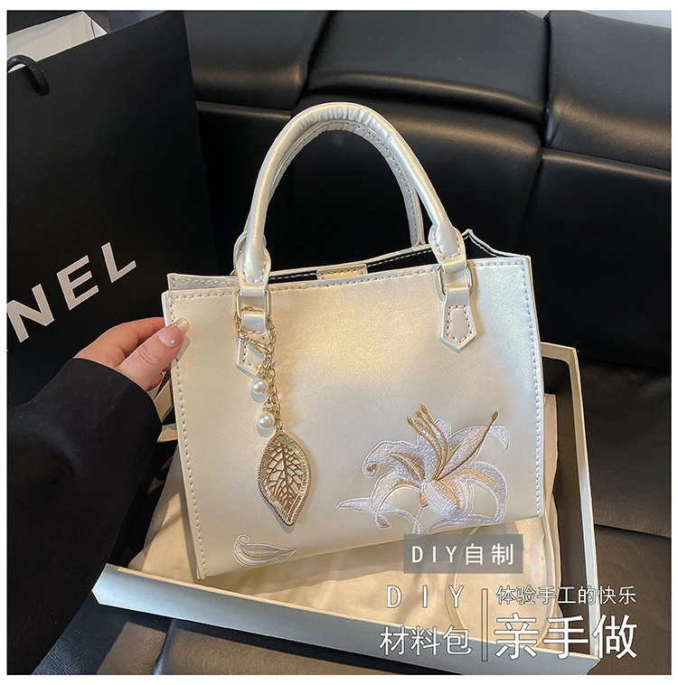 【加厚】手工编织diy大容量手提材料包自制刺绣斜挎肩包女生日礼物