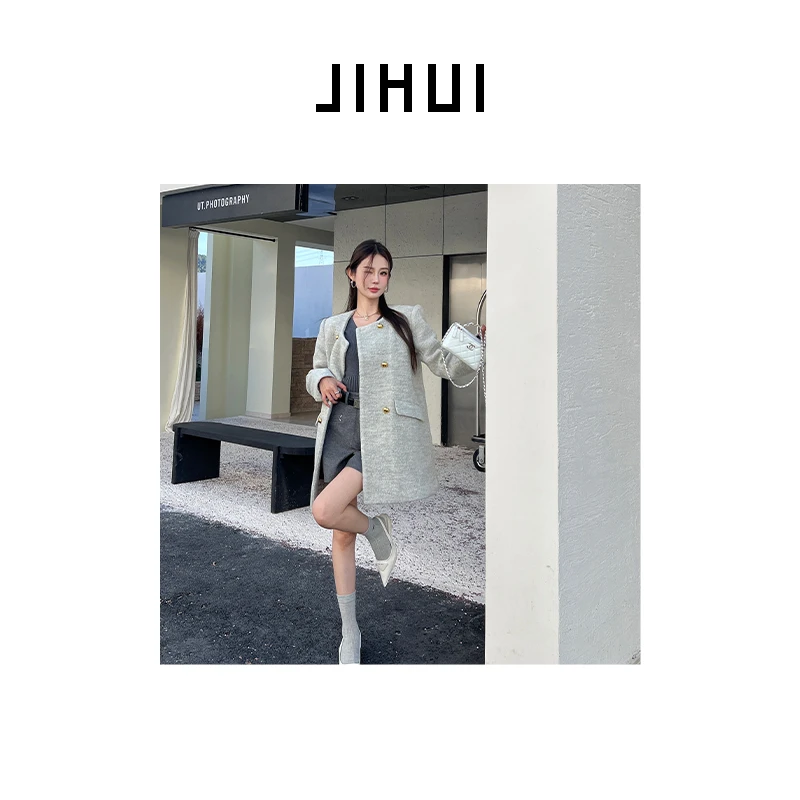 【JIHUI】秋冬特价：小香风夹棉连衣裙