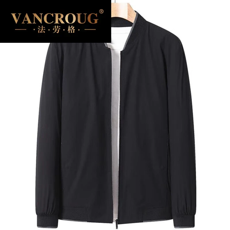 法劳格品牌夹克男士2025春秋新款棒球领中年爸爸装休闲宽松外套