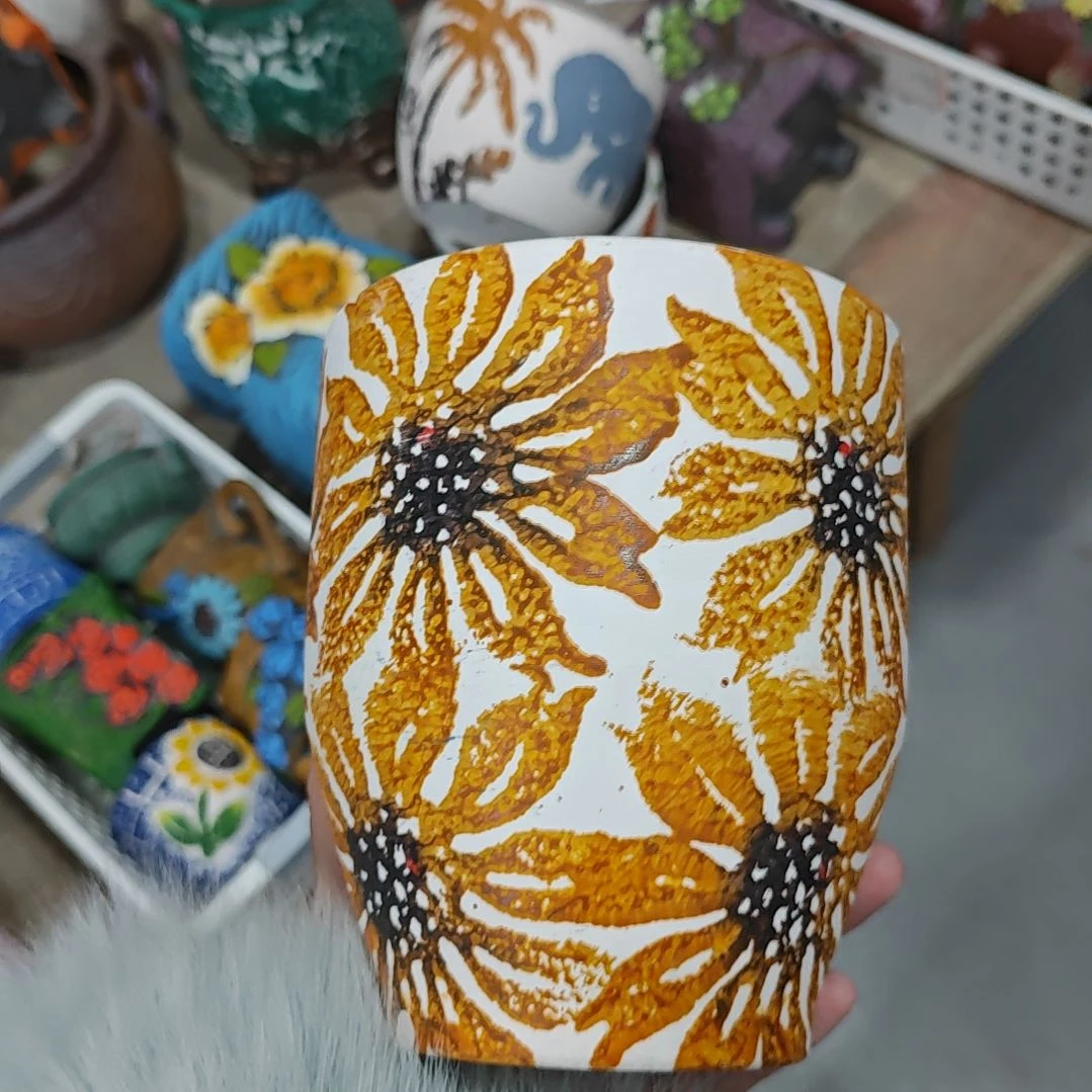 红陶吸水透气的白陶花盆凑满12发货