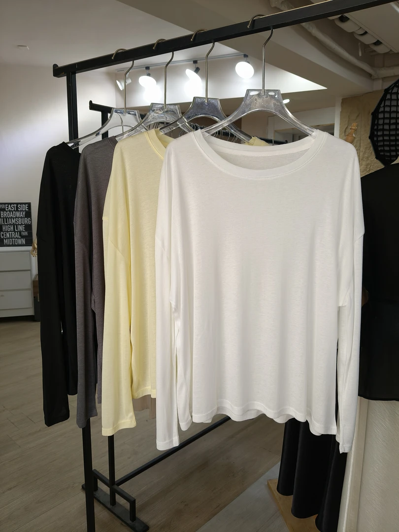 120支水溶细羊夏款防晒蝙蝠袖宽松中长遮肉显瘦t