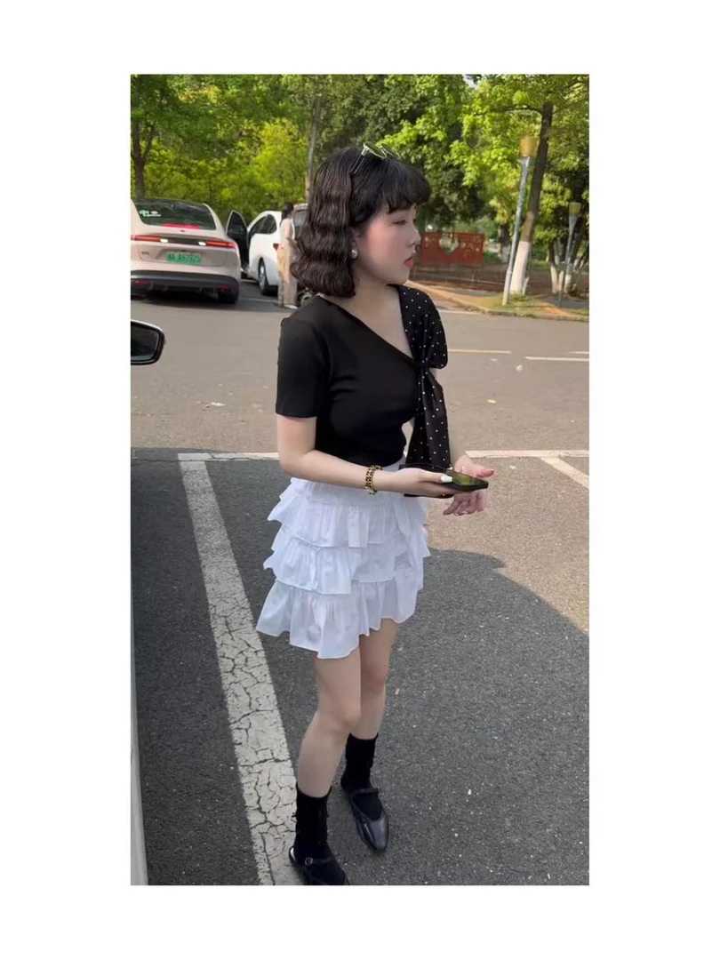 25083#韩味蛋糕短裙