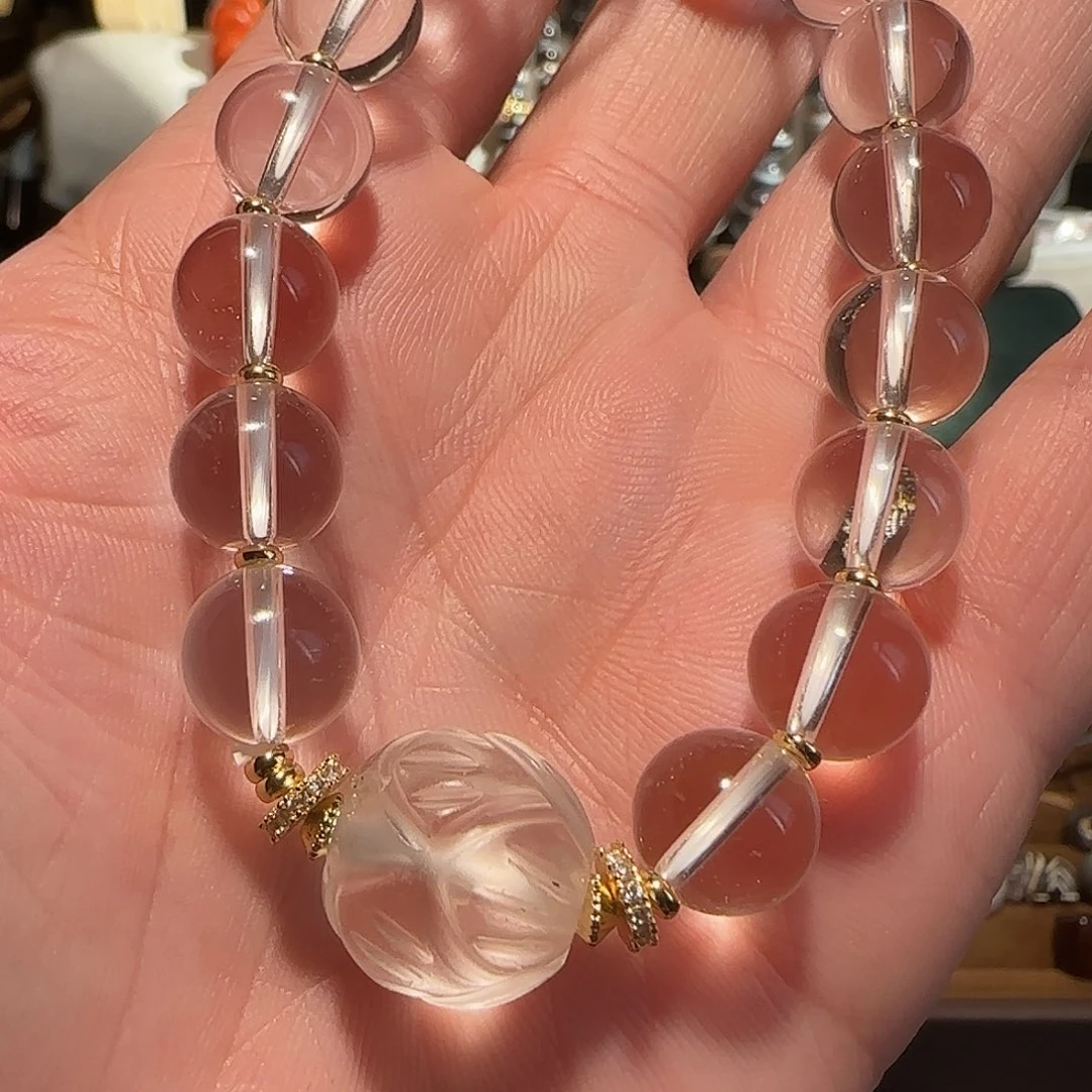 合金手链烟晶嘎嘎滴滴白水晶