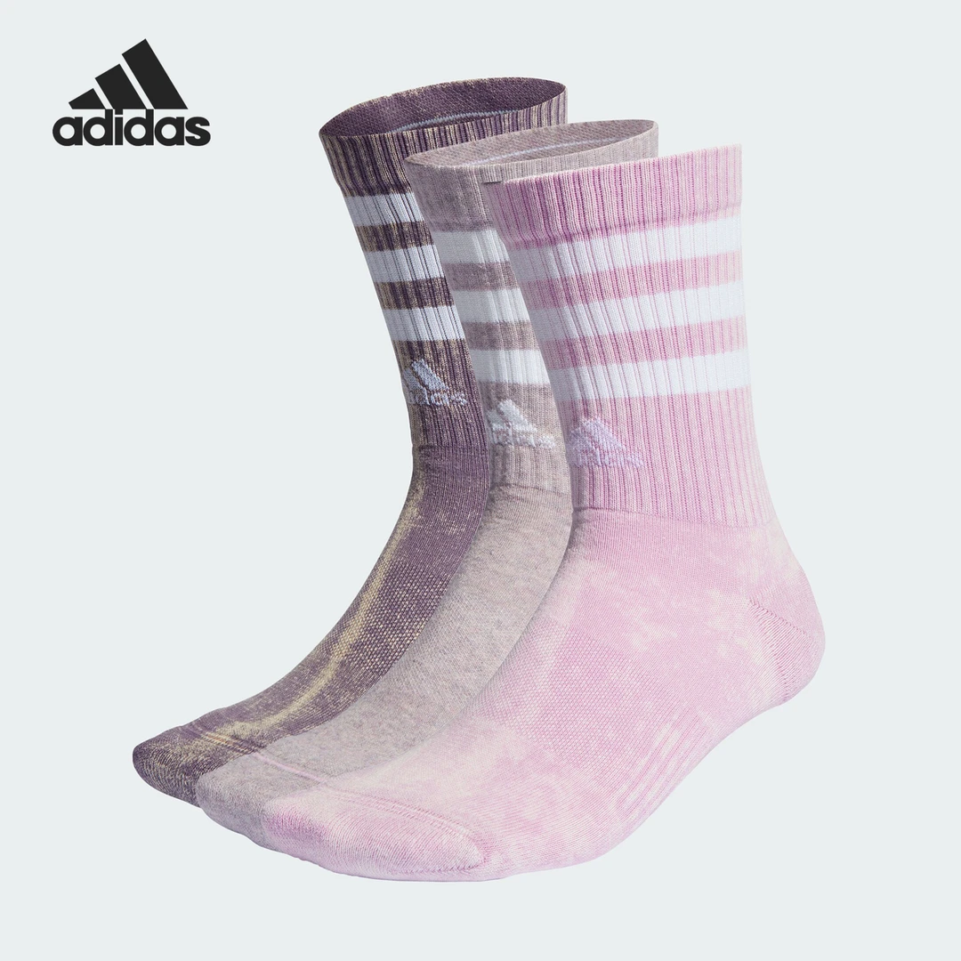 Adidas/阿迪达斯正品新款男女经典运动中筒袜运动袜三双装IJ5916