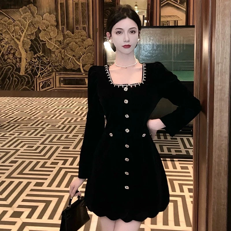 大大-气质显瘦收腰百搭气质连衣裙