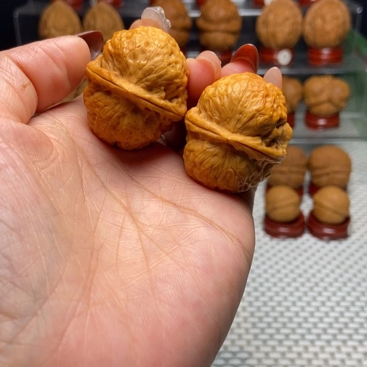 把件文玩核桃36卧莲金蟾