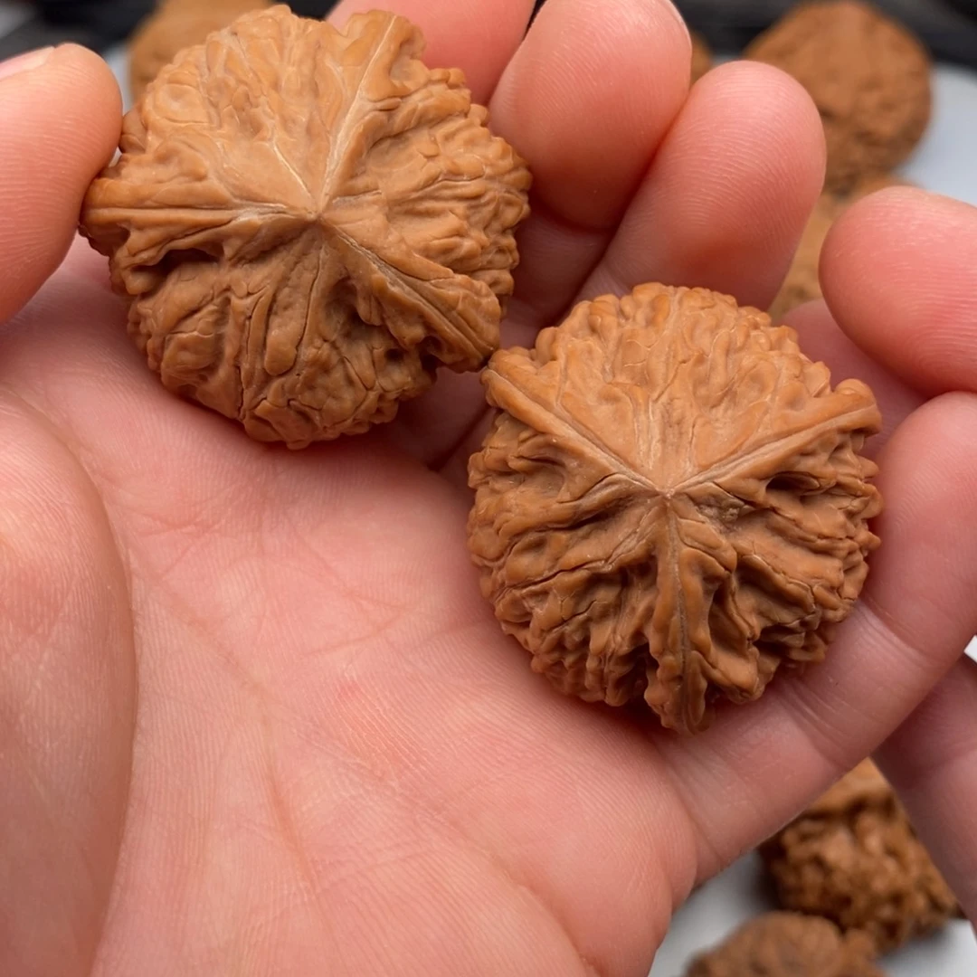 文玩核桃把件39左右三棱