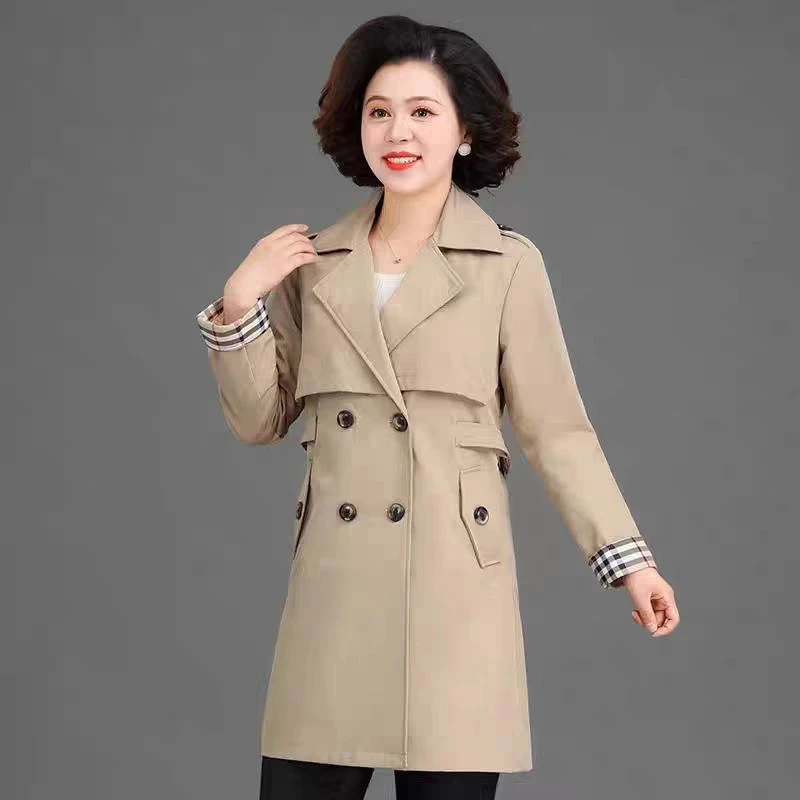 11650-妈妈秋装风衣中长款新款中老年女气质外套减龄洋气【五楼东】