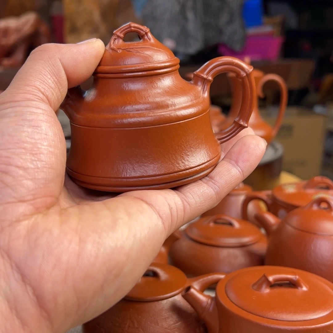 紫砂壶跳*兰全手工制作竹鼎