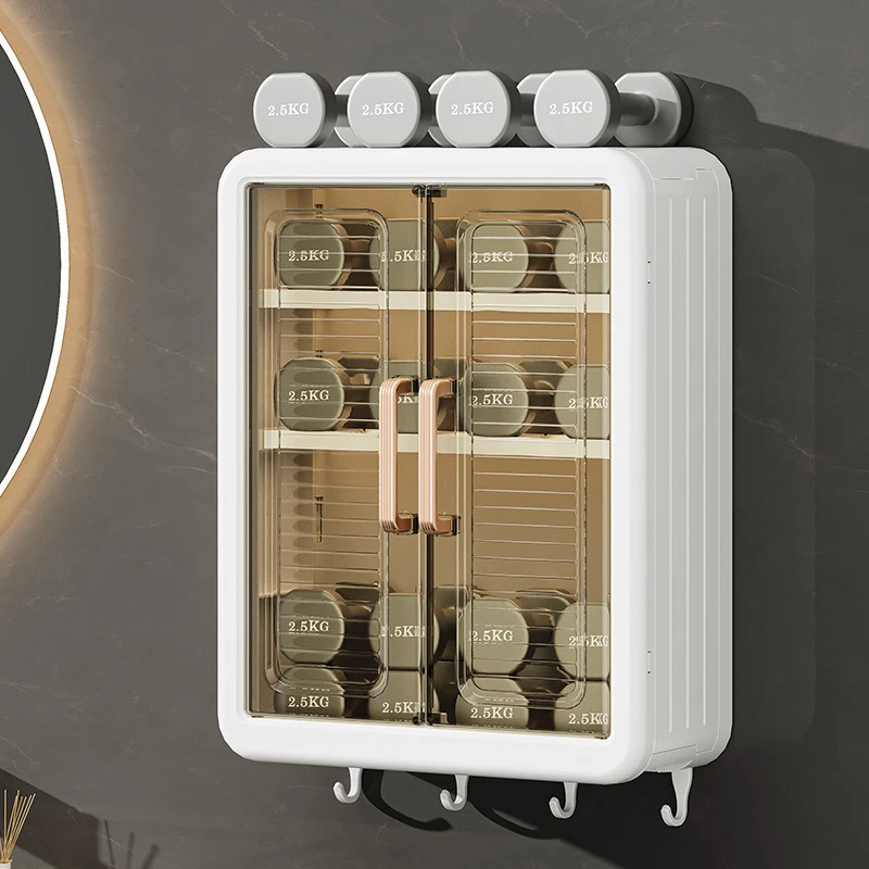 卫生间收纳盒挂墙式洗手间置物架家用大容量浴室墙上化妆品储物盒