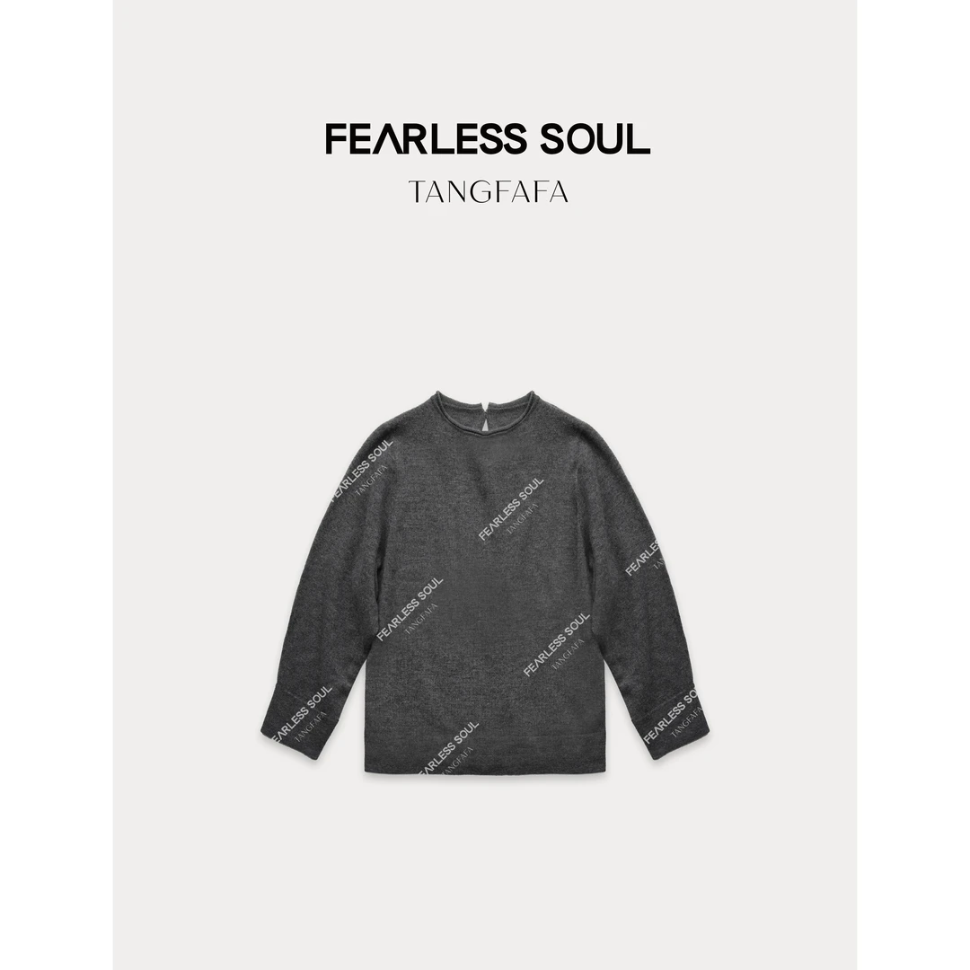 TFF X FS 秋冬卷边微高领美丽诺羊毛衫  824FM274 =