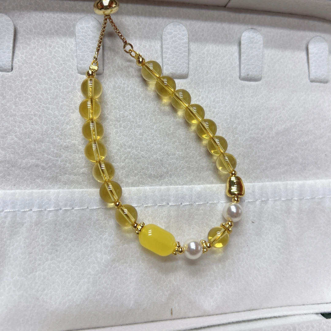 铜合金手链 14348 黄水 抽拉 手链