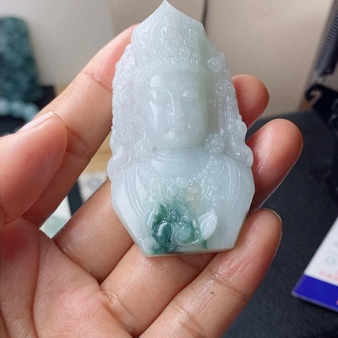 定制翡翠未镶嵌波**侠毛货