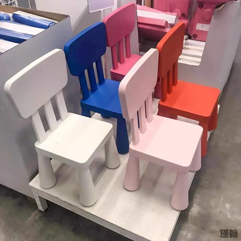 加厚板凳儿童椅子幼儿园靠背椅宝宝餐椅塑料小椅子家用小凳子防滑