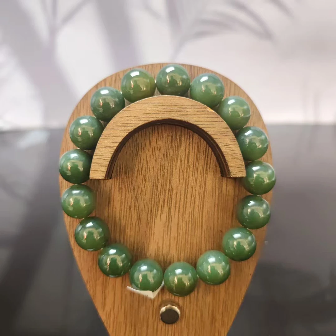 Z和田玉且末圆珠手串（卡12）0784