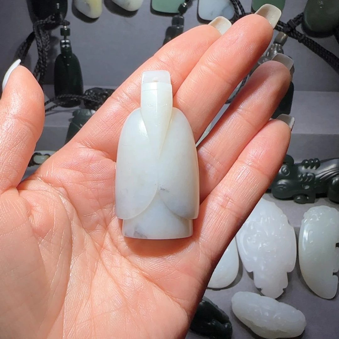 和田玉挂件未镶嵌光*