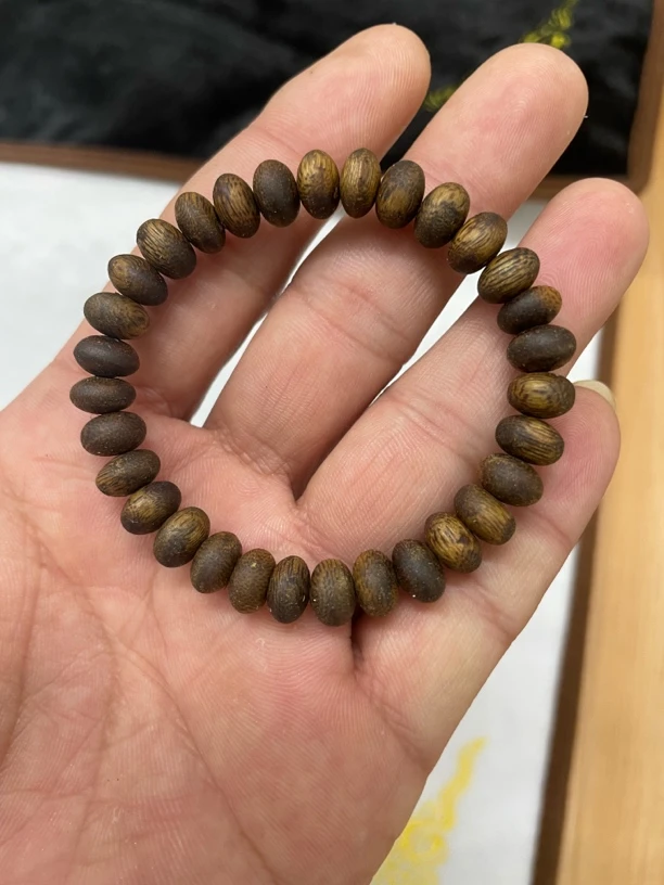 棋楠沉香算盘珠单圈手串多样性发货