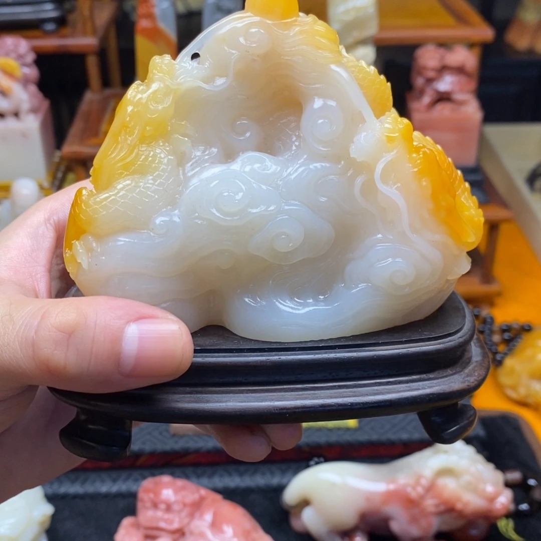 寿山石印石A****U红红火火好好好