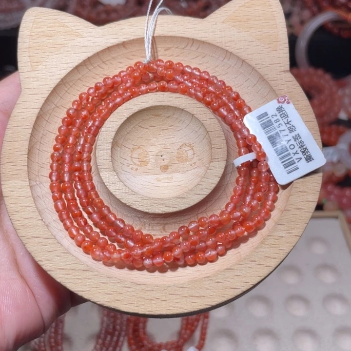 南红玛瑙未镶嵌配饰手串3.4咪小米串2127