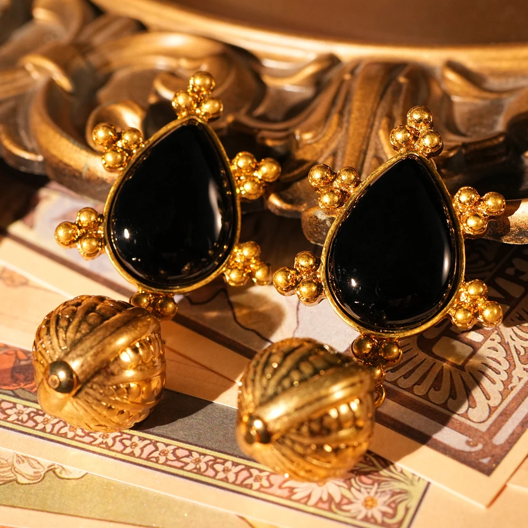 铜合金耳饰 【10044】lele耳钉简约气质复古精致小众优雅