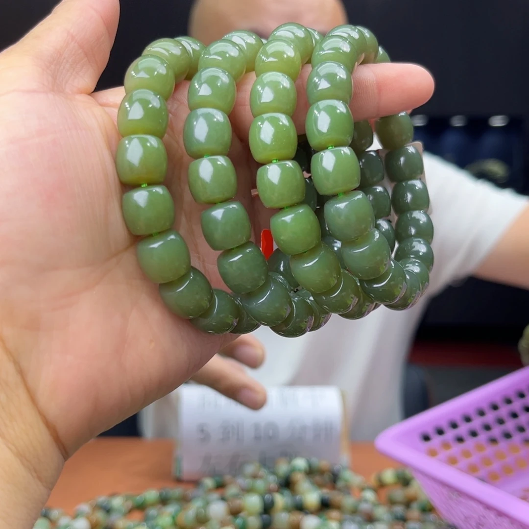 手串未镶嵌和田玉纯天然新疆若羌青黄口料12多样性发货拍一发一