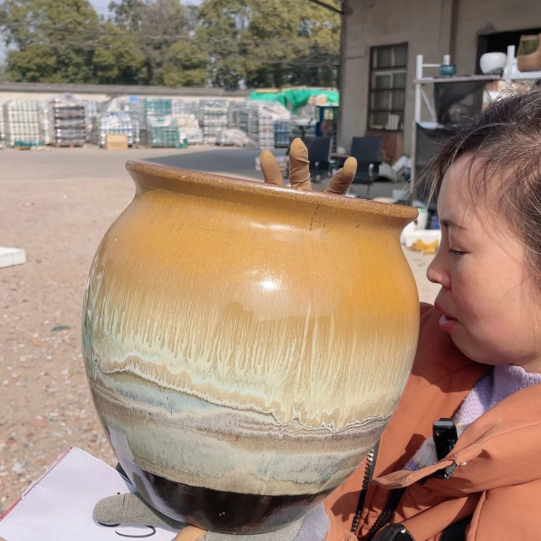 红陶王嫂花盆0122-85