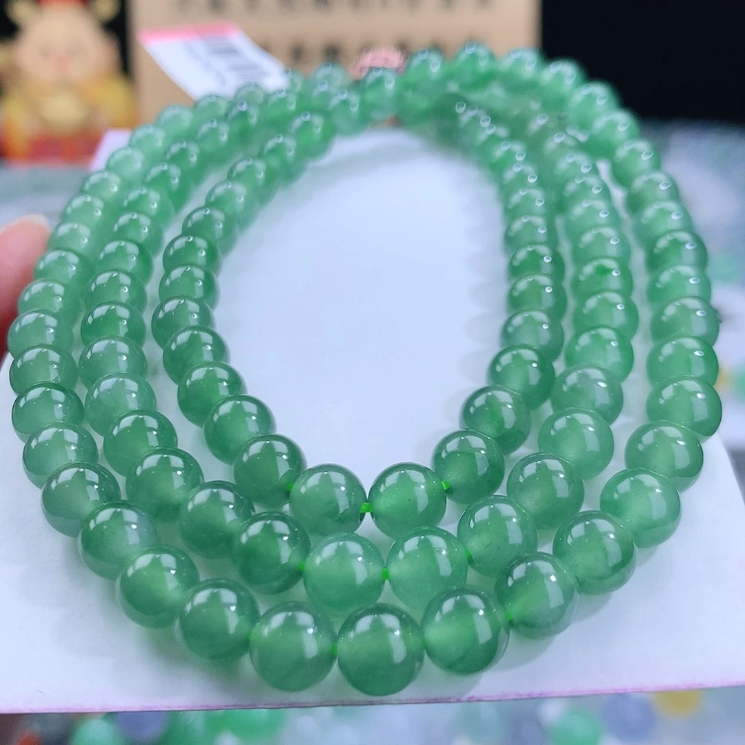 翡翠项链未镶嵌卡6mm