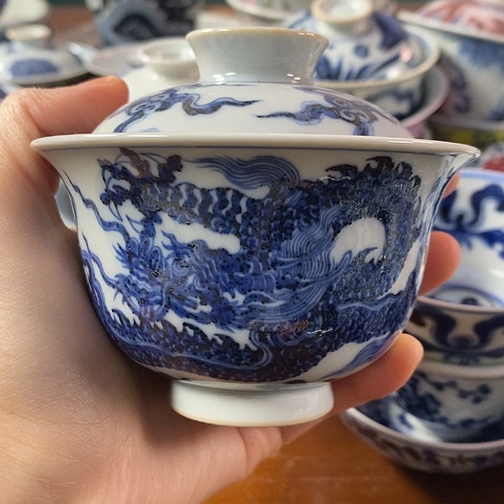 手工手绘青花单杯