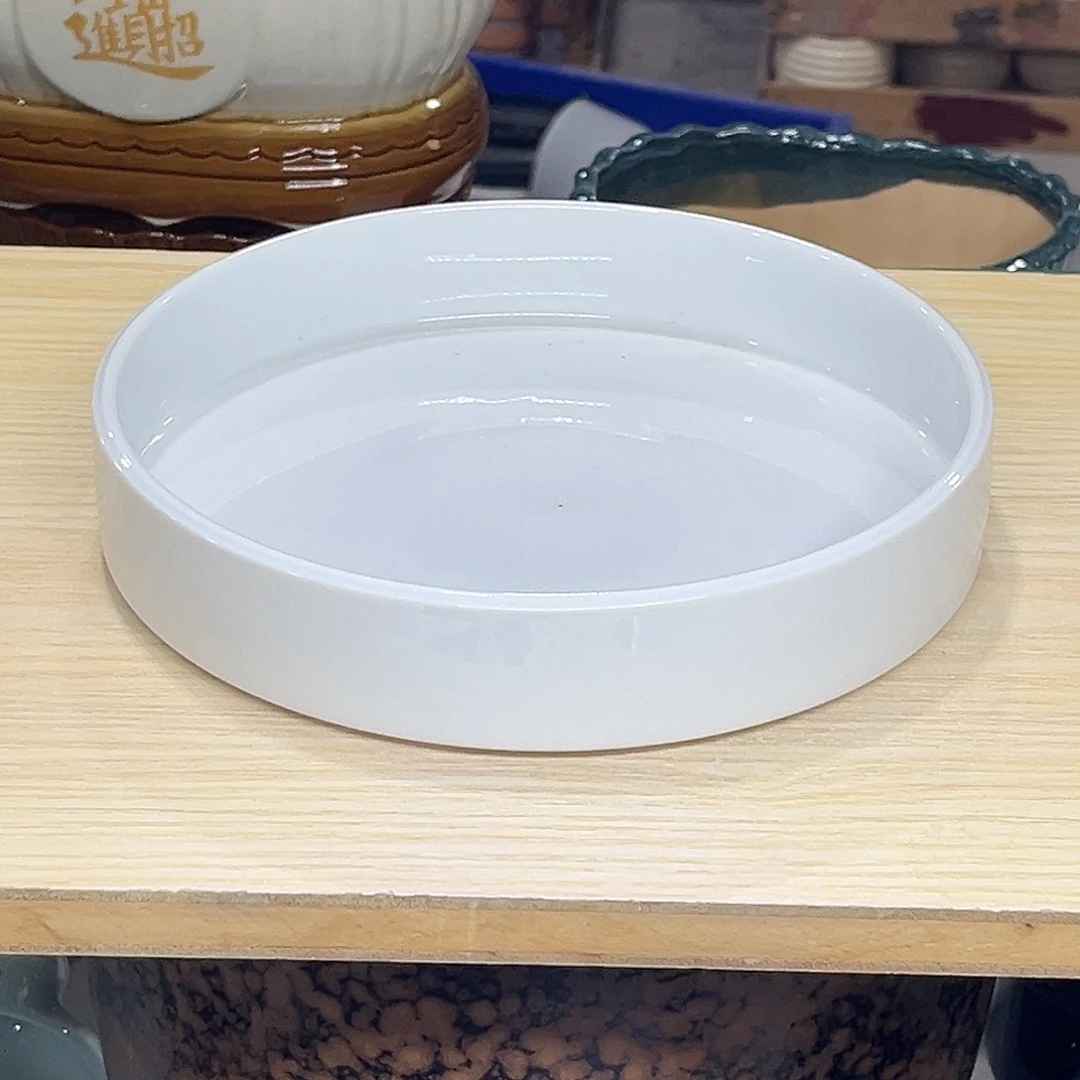 陶瓷绿植多肉微瑕花盆口径21*4.5无孔