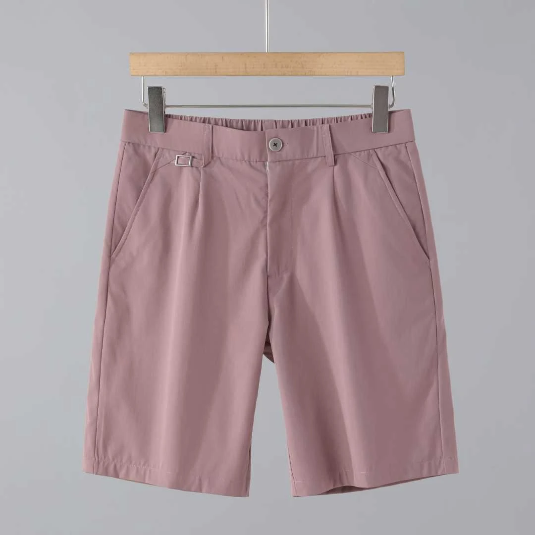 【清仓五折】微弹百搭中裤小直筒纯色西装裤透气免熨烫休闲短裤男