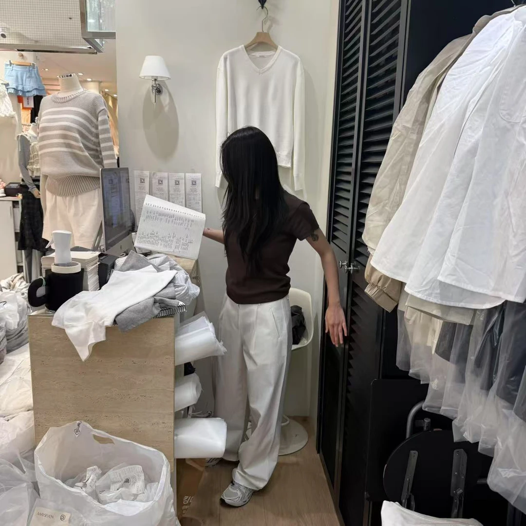 韩国东大门2025新款女装  904a 短袖休闲纯色圆领韩版