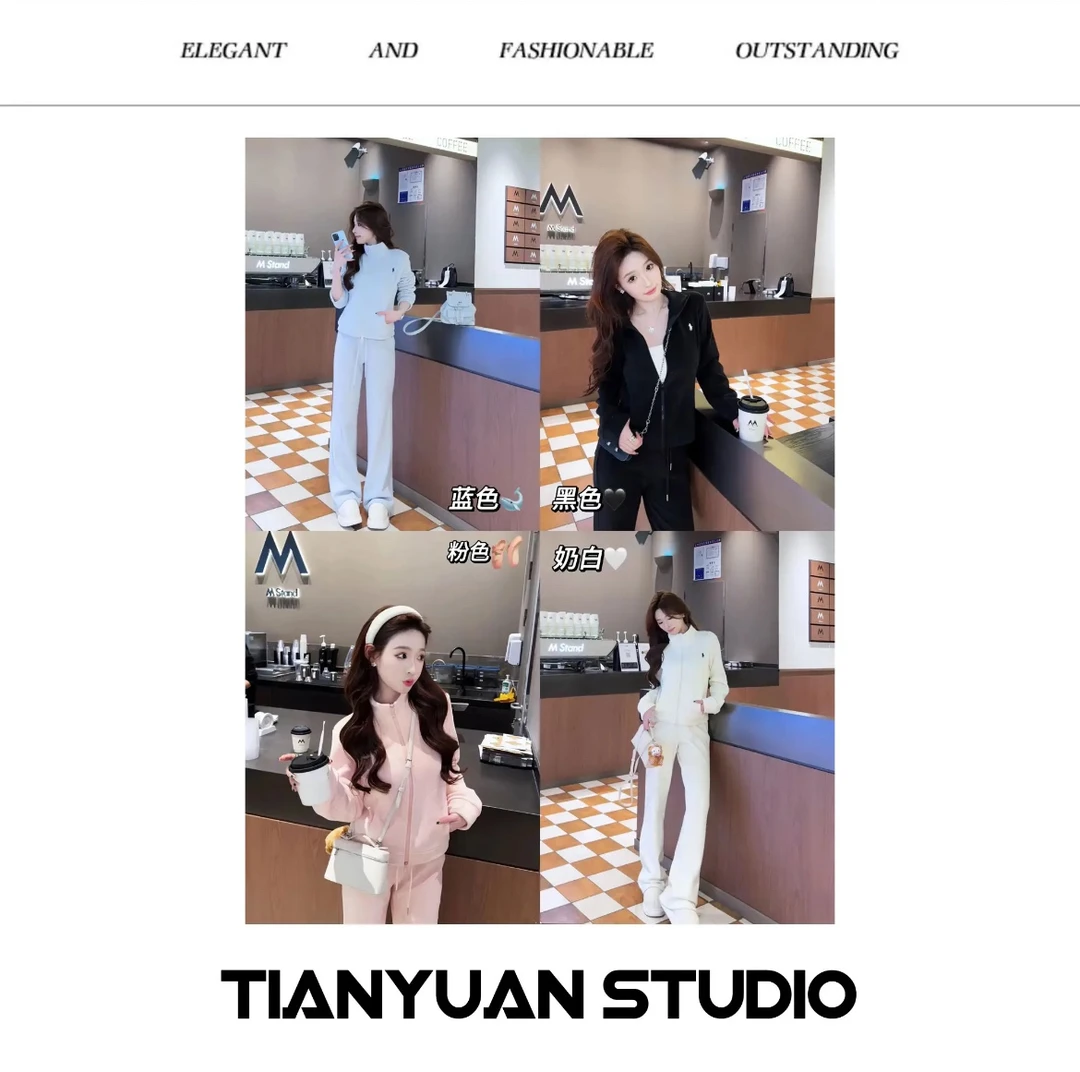 千寻女装铭顺-「雾感套装」秋冬休闲百搭通勤卫衣裤子JJD4TZ8114