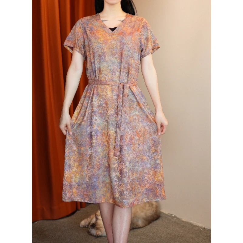 72-夏季大码裙子 浮光锦