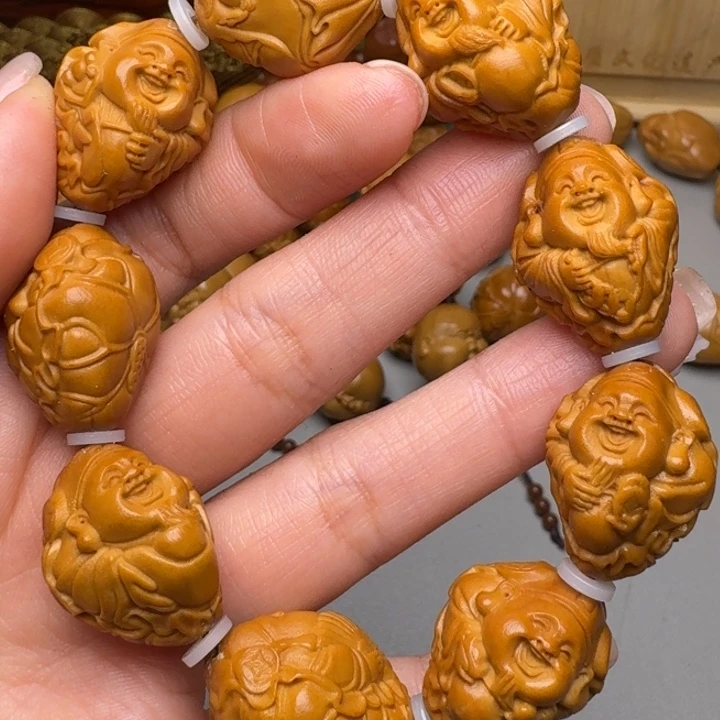 橄榄核手串/手链荷叶财神