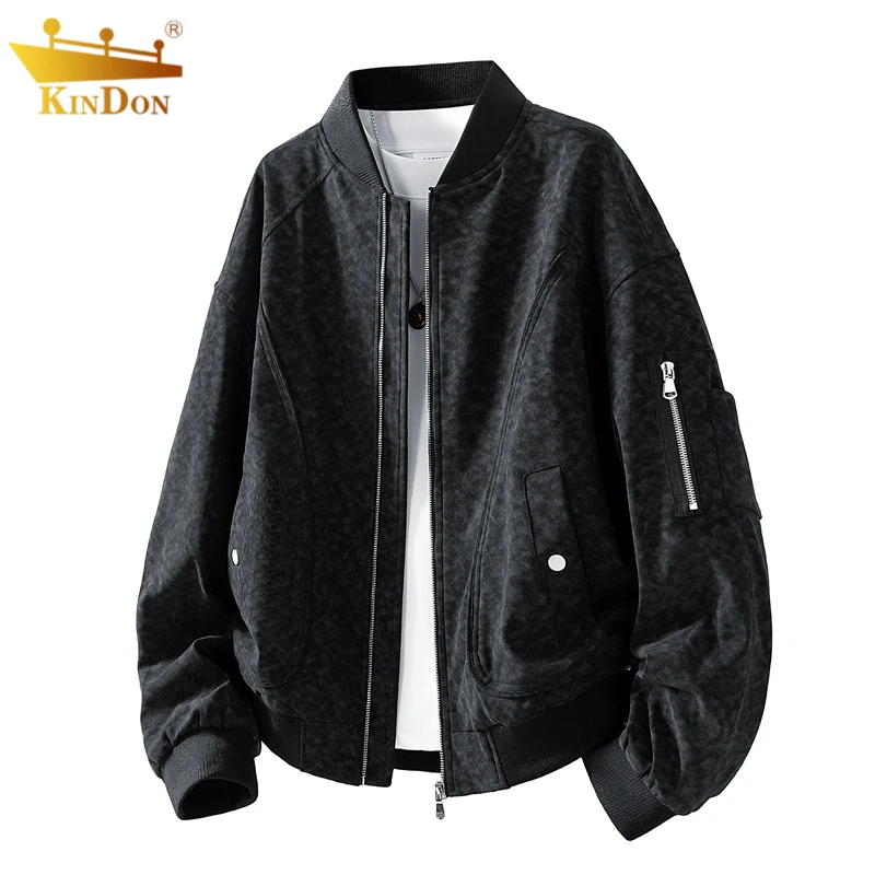 美式高街工装外套男士春秋季新款潮牌飞行夹克百搭休闲立领外套