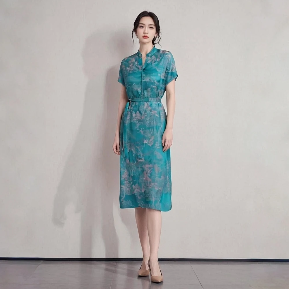 8660-21单层双面穿舒适时尚连衣裙