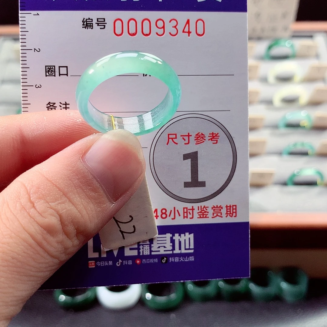 翡翠未镶嵌戒指22号