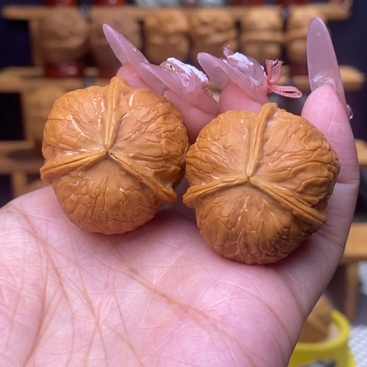 把件文玩核桃柿饼子三棱13号34尺