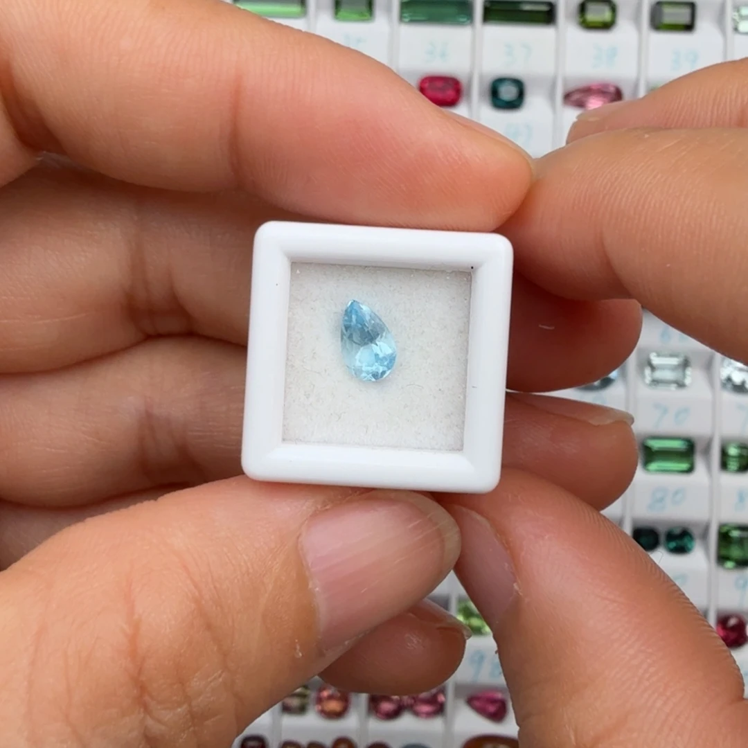 情***椒海蓝宝石裸石天然