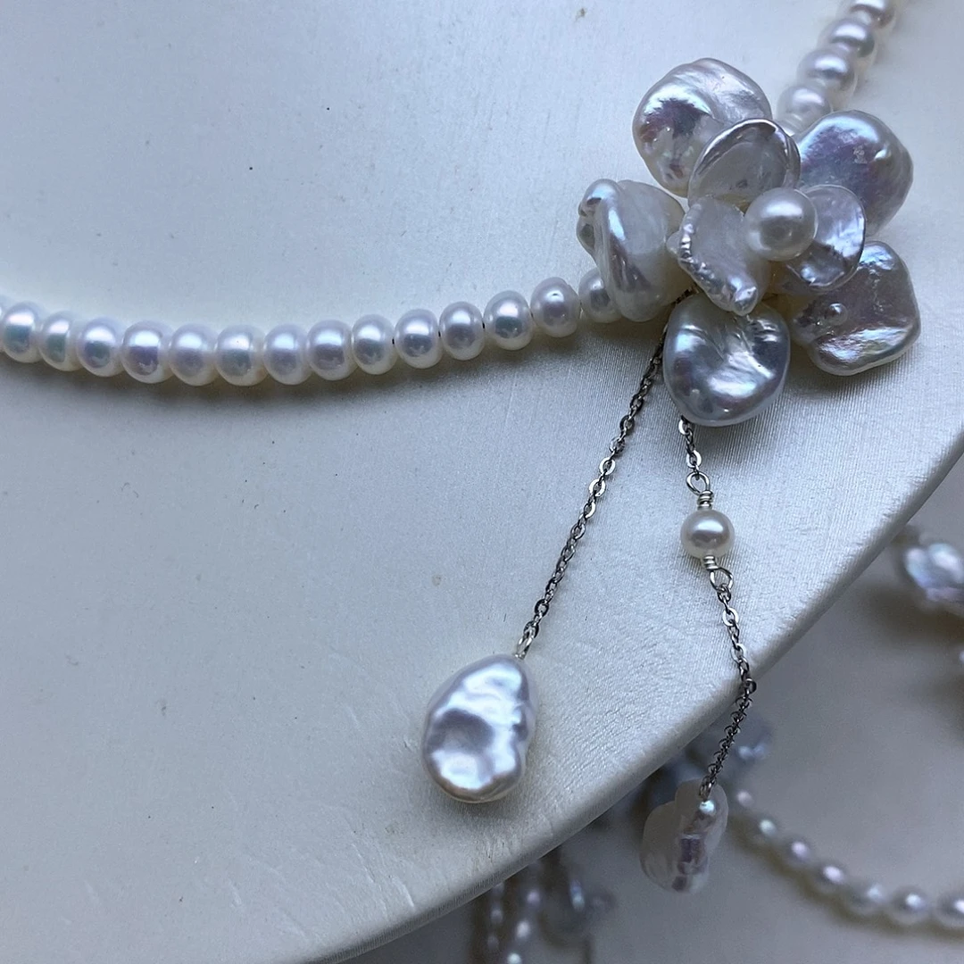 芳***香合金淡水珍珠项链