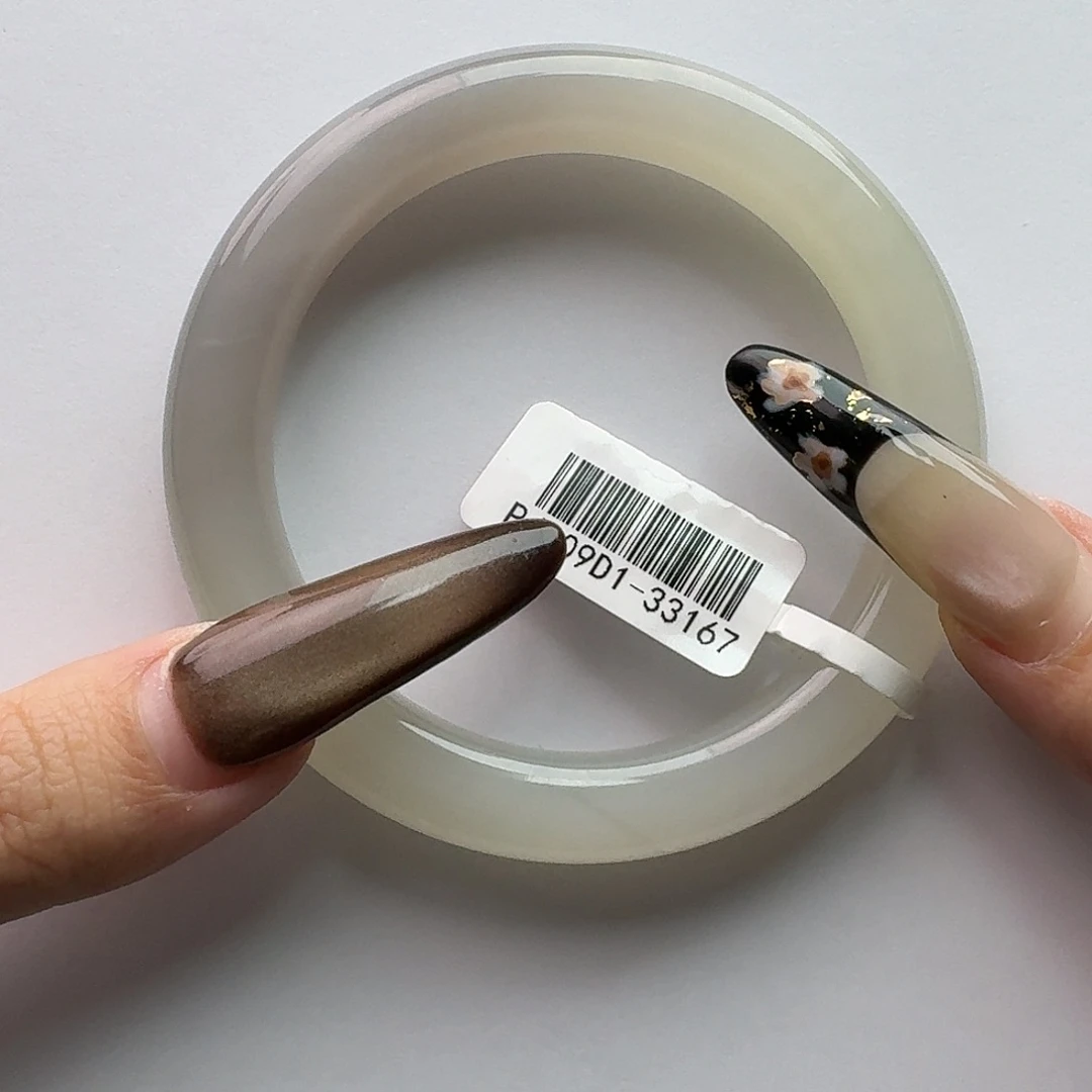 和田玉未镶嵌手镯烟紫半山水57