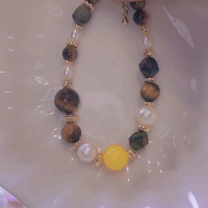 淡水珍珠手绳合金