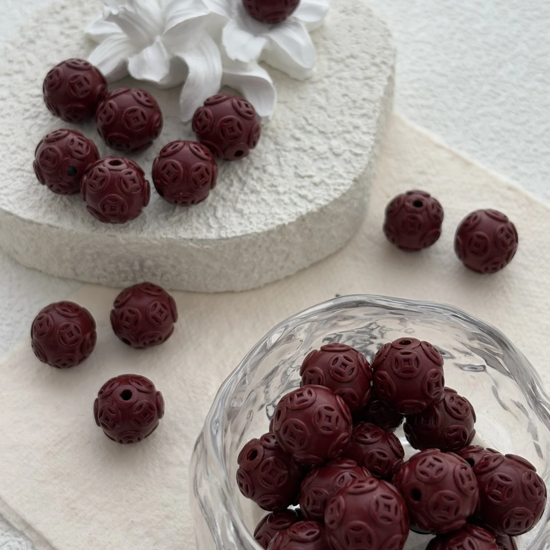 含辰砂工艺品朱砂金钱珠多样性随机拍一发二B437